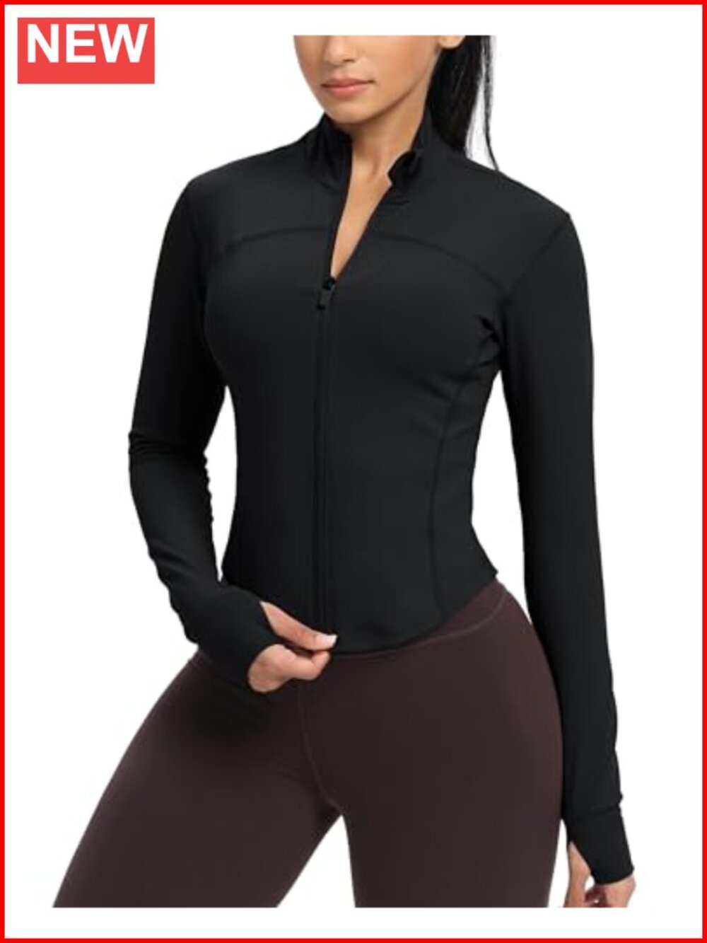 Women's Cropped Zip Up Workout Jacket Lightweight Slim Fit Active Jacket